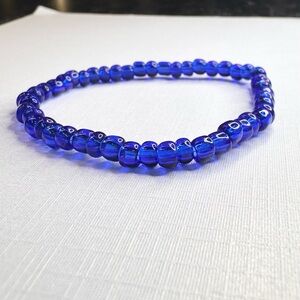 🩷10 for $10🩷 Handmade Blue Glass Beaded Bracelet